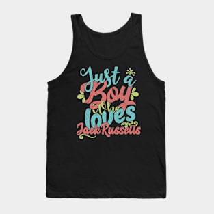 Just A Boy Who Loves Jack Russells dog Gift graphic Tank Top